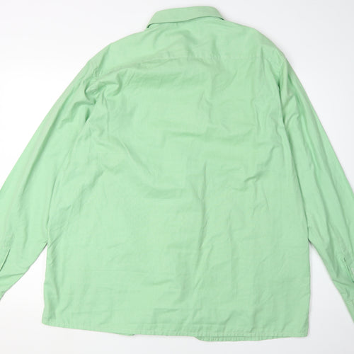 Peter England Men's Green Button-Up Shirt 46
