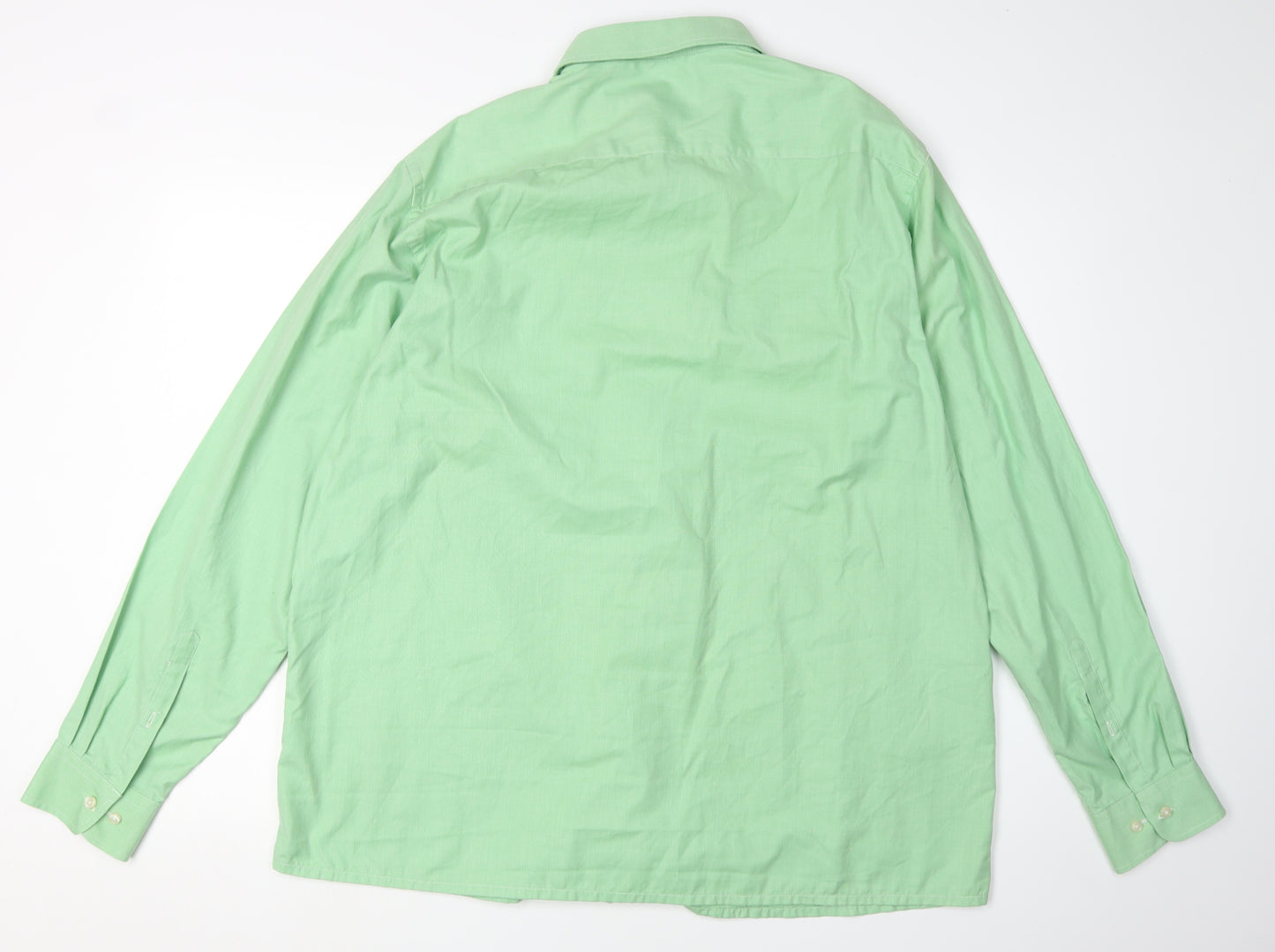 Peter England Men's Green Button-Up Shirt 46