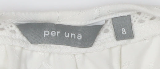 Per Una Women's White Camisole Tank Top, Size 8