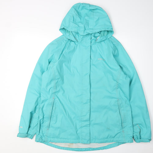 Regatta Women's Blue Waterproof Hooded Rain Jacket Size 18