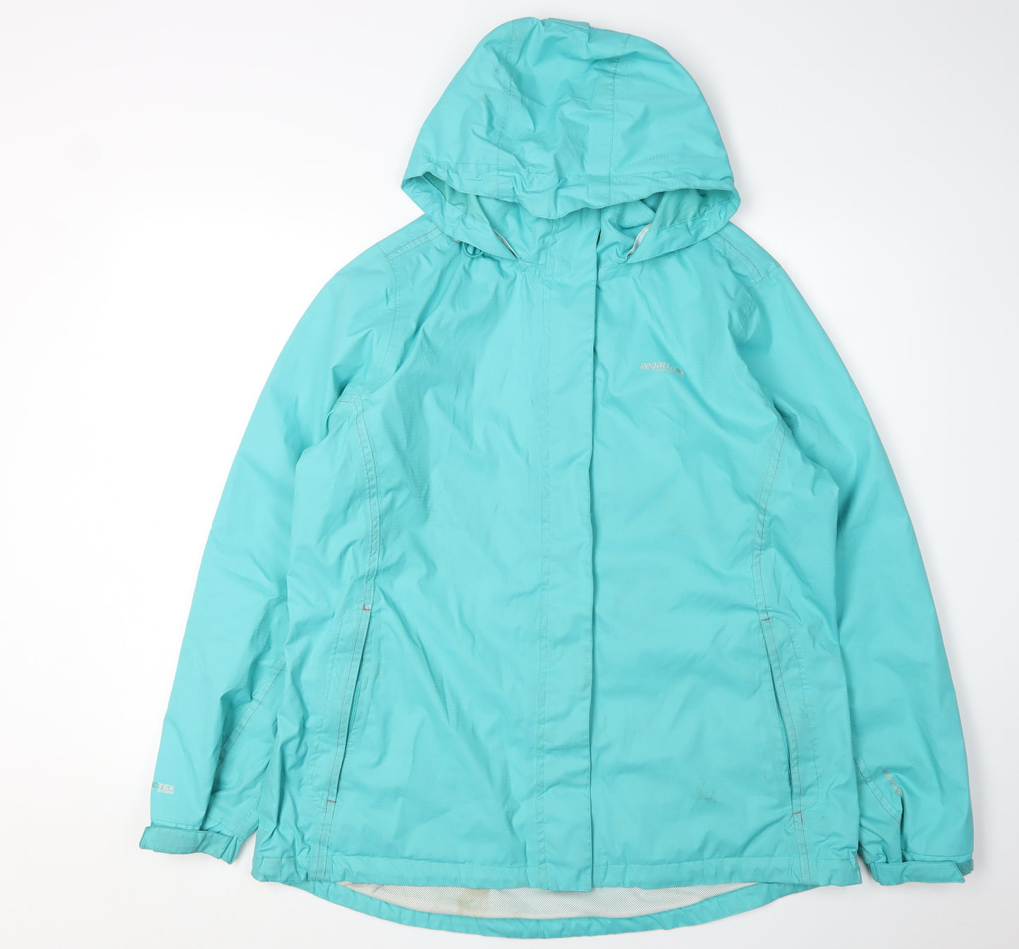 Regatta Women's Blue Waterproof Hooded Rain Jacket Size 18
