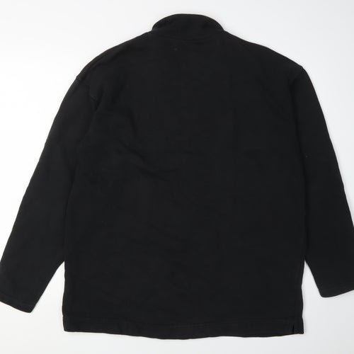 Moto Jeanswear Men's Black 1/4 Zip Sweatshirt L