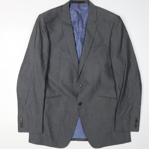 Marks & Spencer Men's Grey Wool Blazer 42L Jacket
