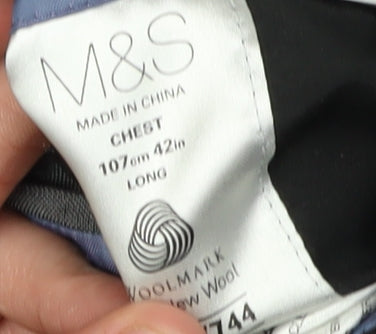 Marks & Spencer Men's Grey Wool Blazer 42L Jacket