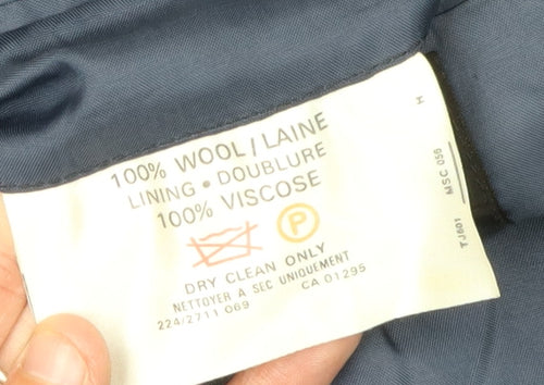 St Michael Grey Wool Blazer, Men's 43-44 Long Striped Jacket