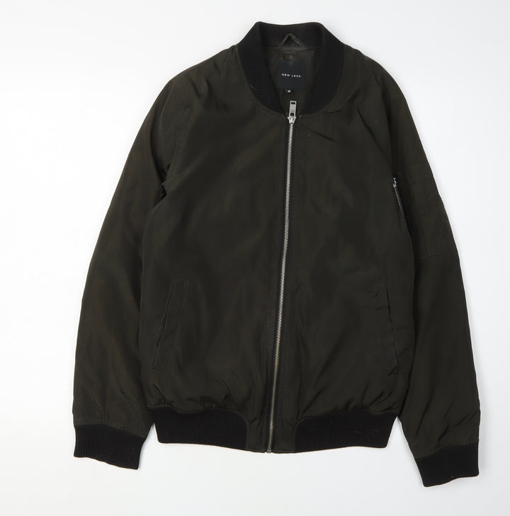 New Look Women’s Green Bomber Jacket, Size 10