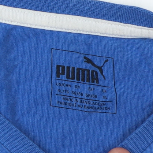 Puma Men's Blue XL Sports T-Shirt with Logo