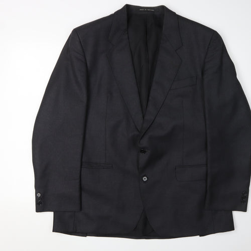 Dunn & Co Men's Black Wool Blazer Size 44R