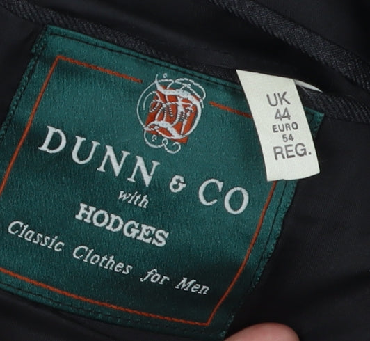 Dunn & Co Men's Black Wool Blazer Size 44R