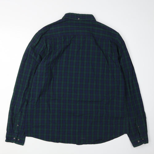 Red Herring Men's Green Check Casual Shirt, Large