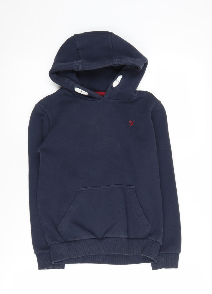 Farah Boys Blue Pullover Hoodie 10-11Y Hooded Casual Wear
