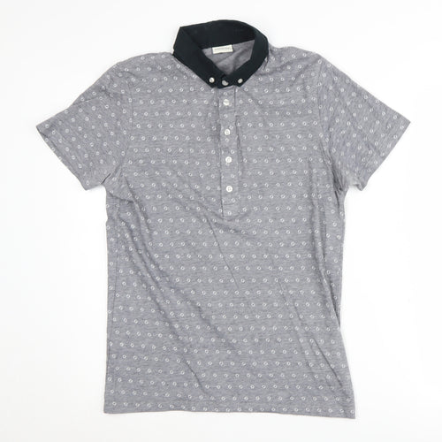 Premium by Jack & Jones Men's Grey Polo Shirt M