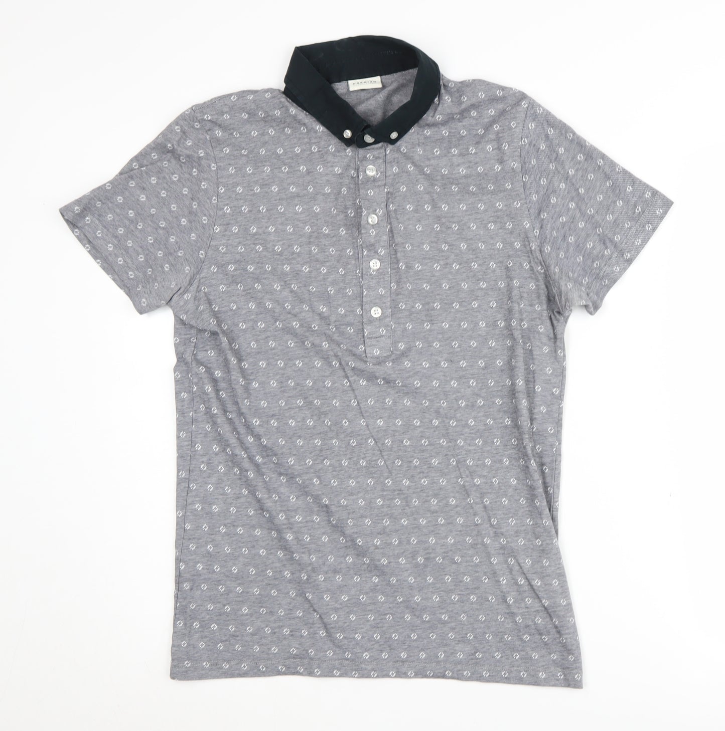 Premium by Jack & Jones Men's Grey Polo Shirt M