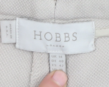 Hobbs Beige Straight Trousers UK 14 Women's