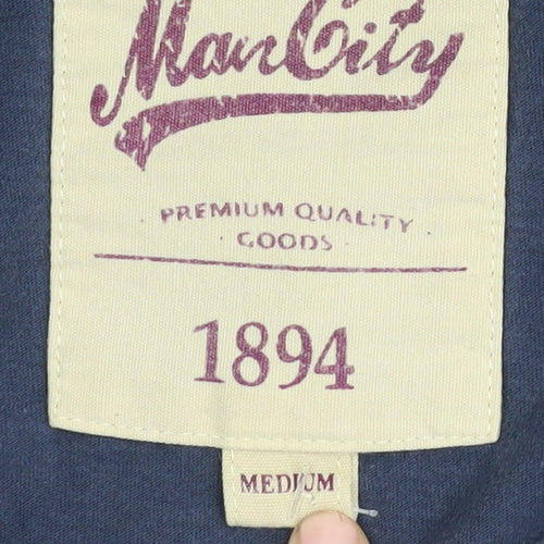 Man City Men’s Blue T-Shirt, Medium, Casual Crew Neck