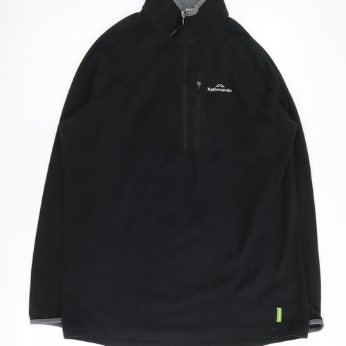 Kathmandu Men's Black S 1/4 Zip Fleece Sweatshirt