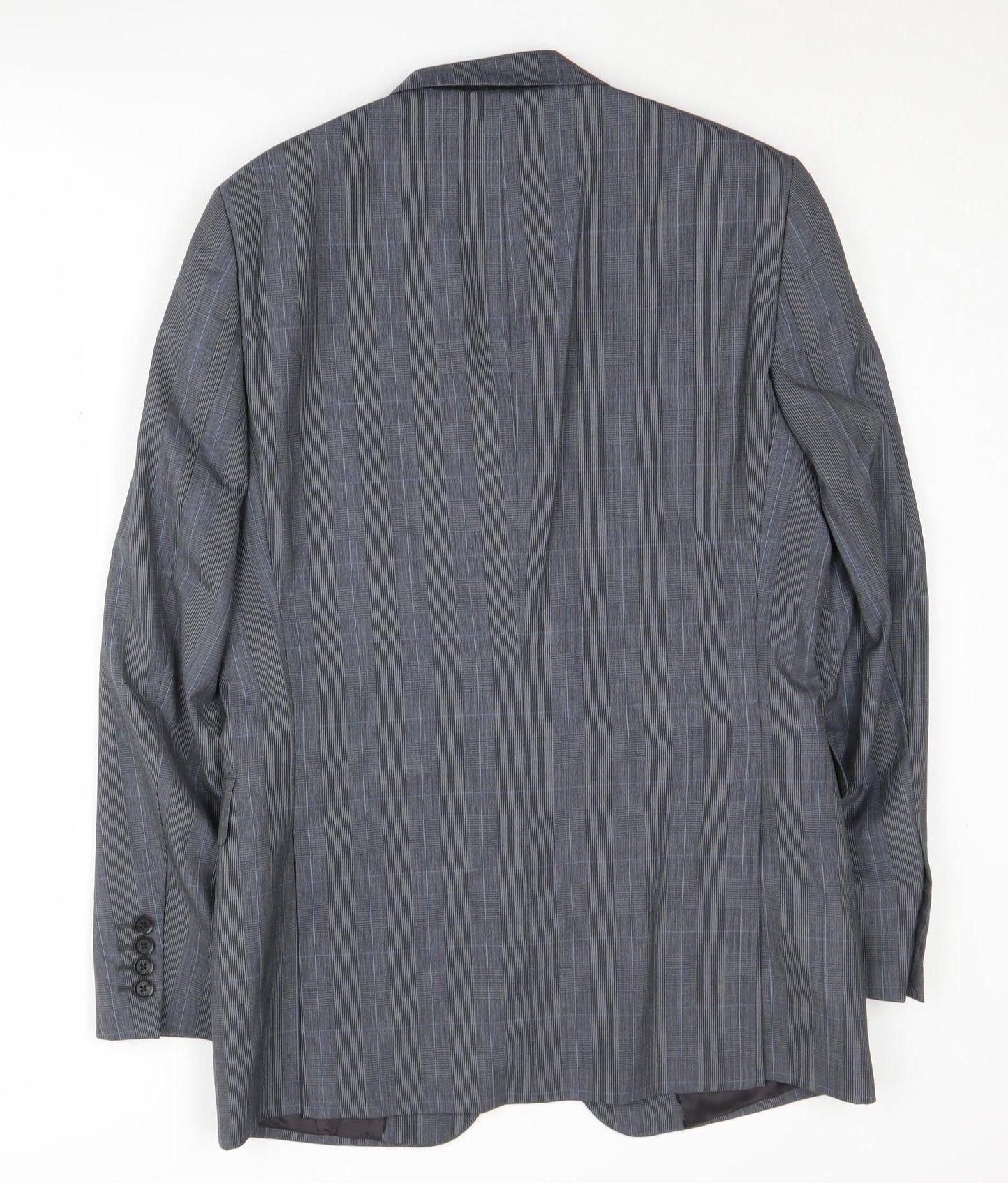 Jaeger Men's Grey Check Regular Fit Blazer 38R