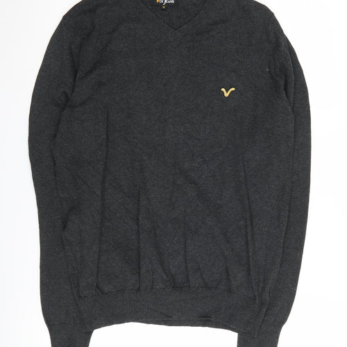 Voi Jeans Men's Black Pullover Jumper, M, V-Neck