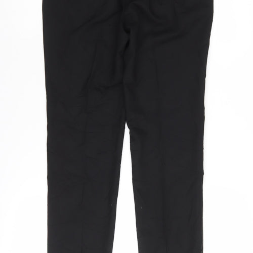 Moss London Women's Black Regular Straight Trousers
