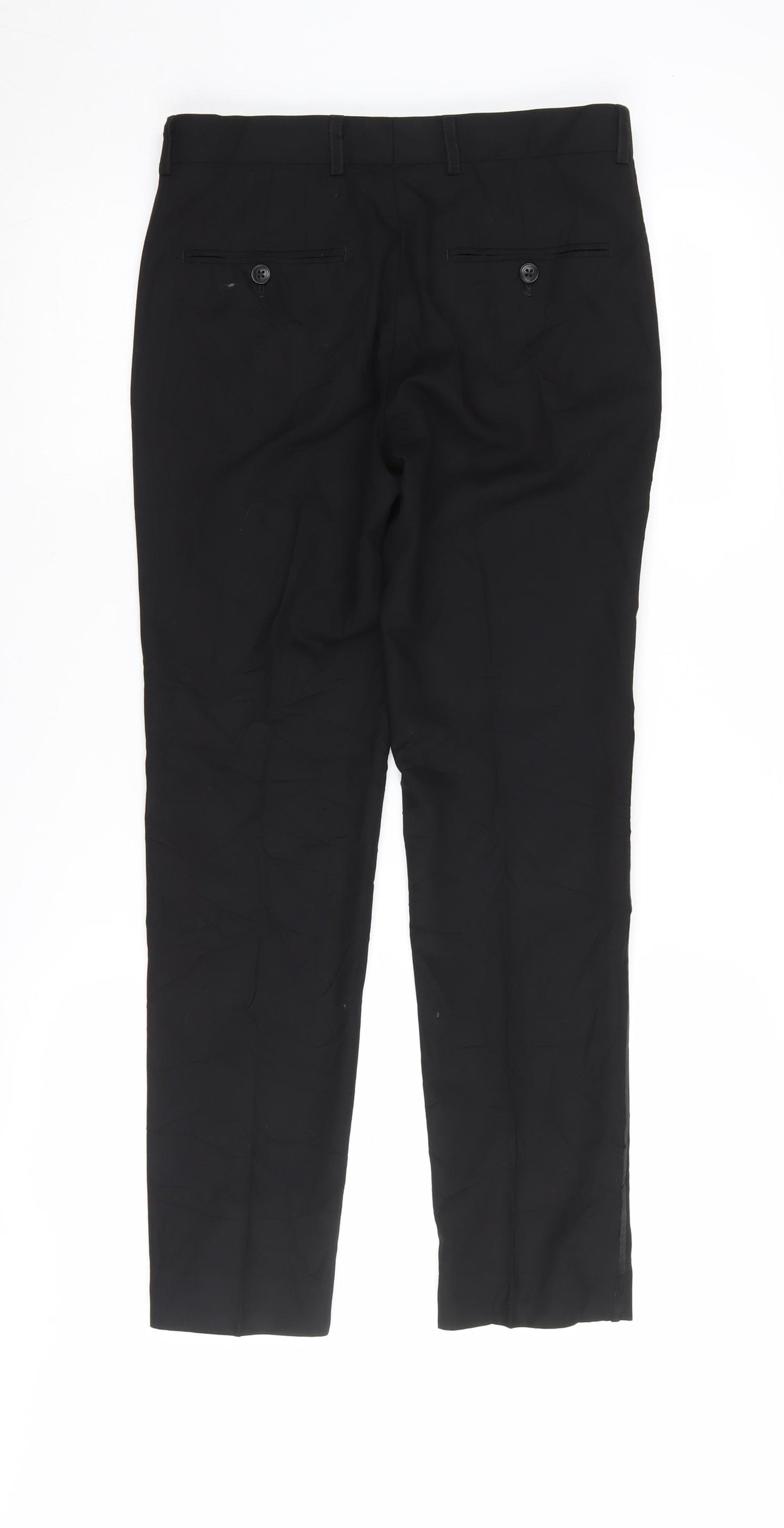 Moss London Women's Black Regular Straight Trousers
