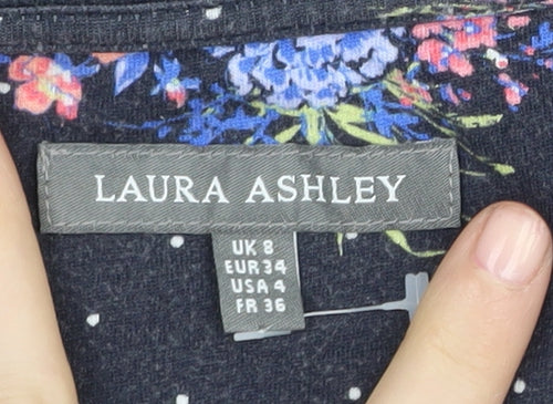 Laura Ashley Women's Multicoloured Floral T-Shirt Size 8