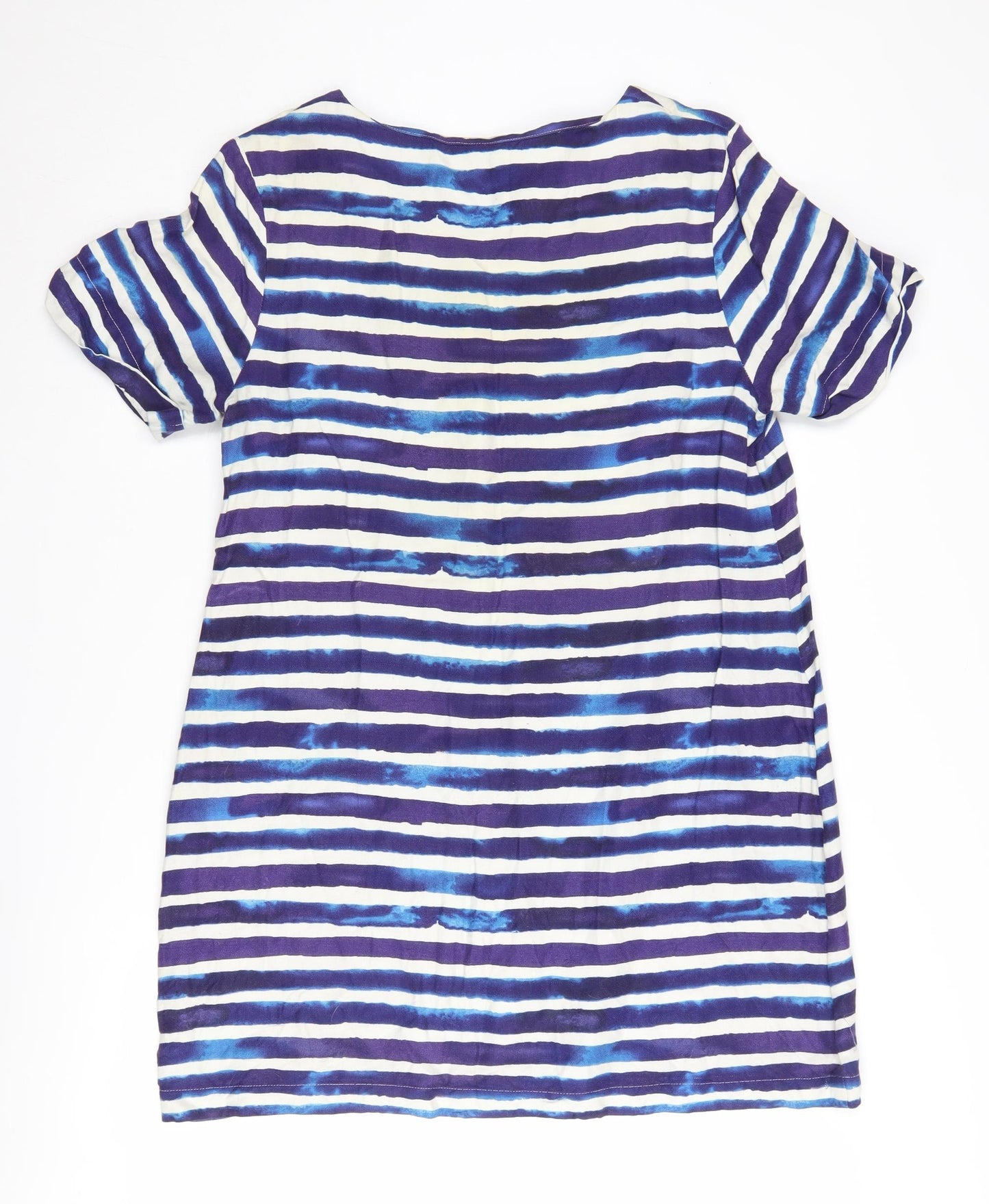 Joules Women's Blue Striped Dress UK 14 Casual