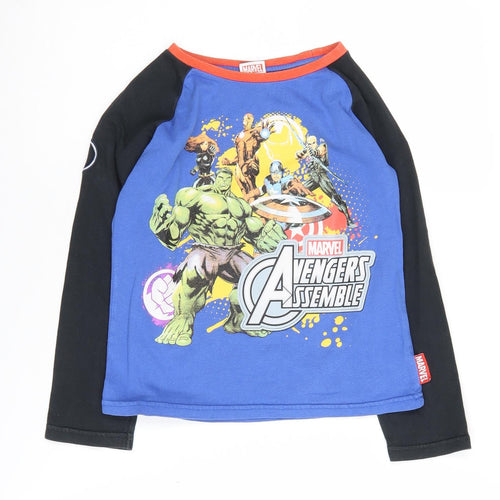 Marvel Avengers Boys Blue Graphic T-Shirt, 7-8 Years