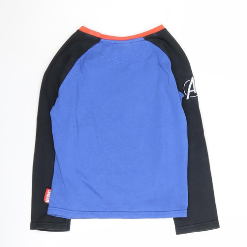 Marvel Avengers Boys Blue Graphic T-Shirt, 7-8 Years