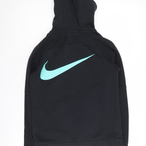 Nike Boys Black Hoodie - Football Logo - 10-11 Years