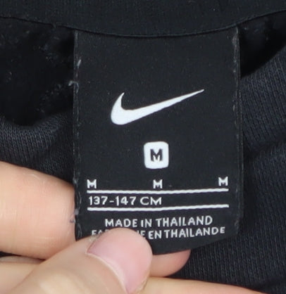 Nike Boys Black Hoodie - Football Logo - 10-11 Years
