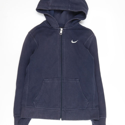 Nike Boys Blue Hoodie, Size 10-12, Full Zip Casual Wear
