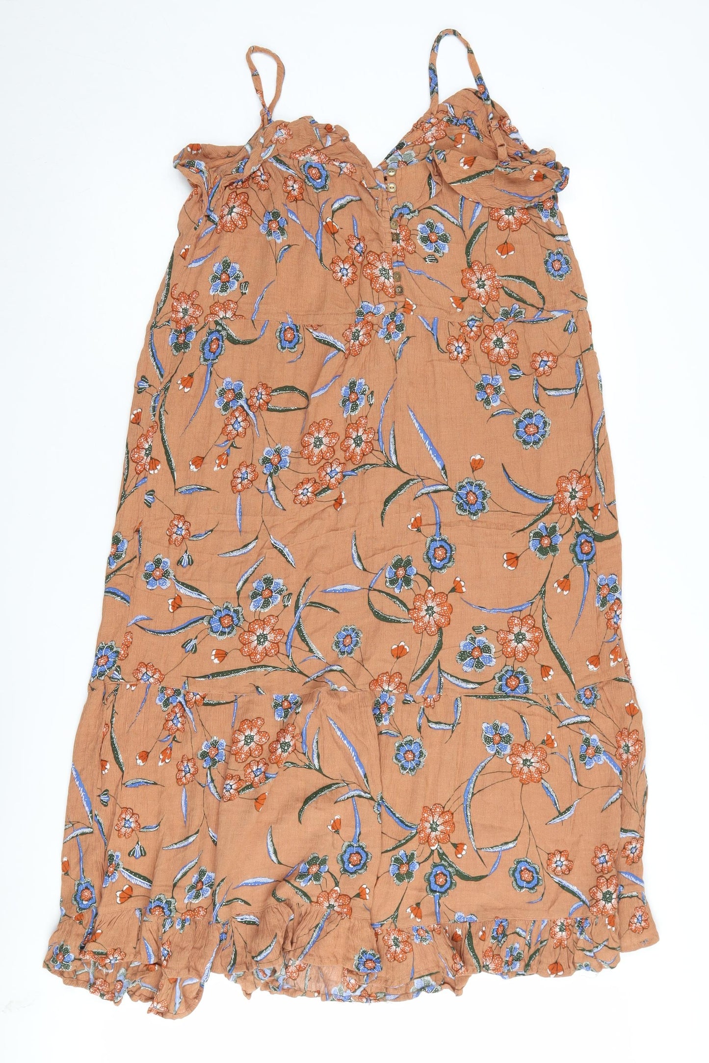 Fat Face Women's Floral Slip Dress, Size 14, Multicoloured