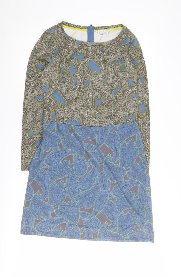 Boden Women's Multicoloured Paisley Shift Dress Size 12