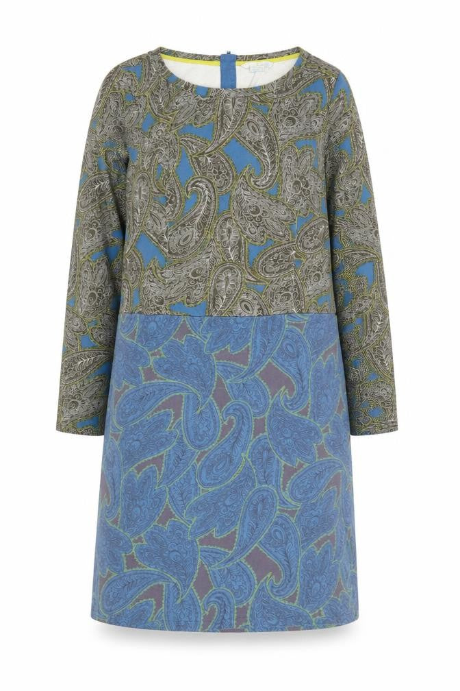 Front view of Boden Women's Multicoloured Paisley Shift Dress, size 12