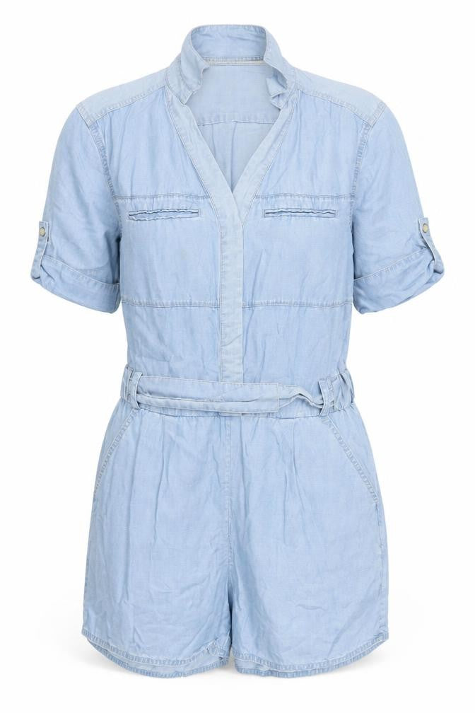 AllSaints Women's Blue Playsuit - Size 10, Casual Summer Style