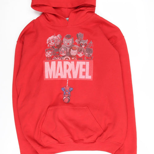 Gildan Marvel Boys Red Pullover Hoodie XL