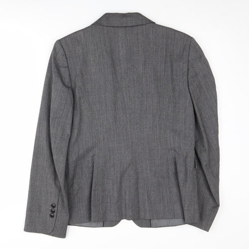 TM Lewin Women's Grey Blazer - Size 12 Regular Fit