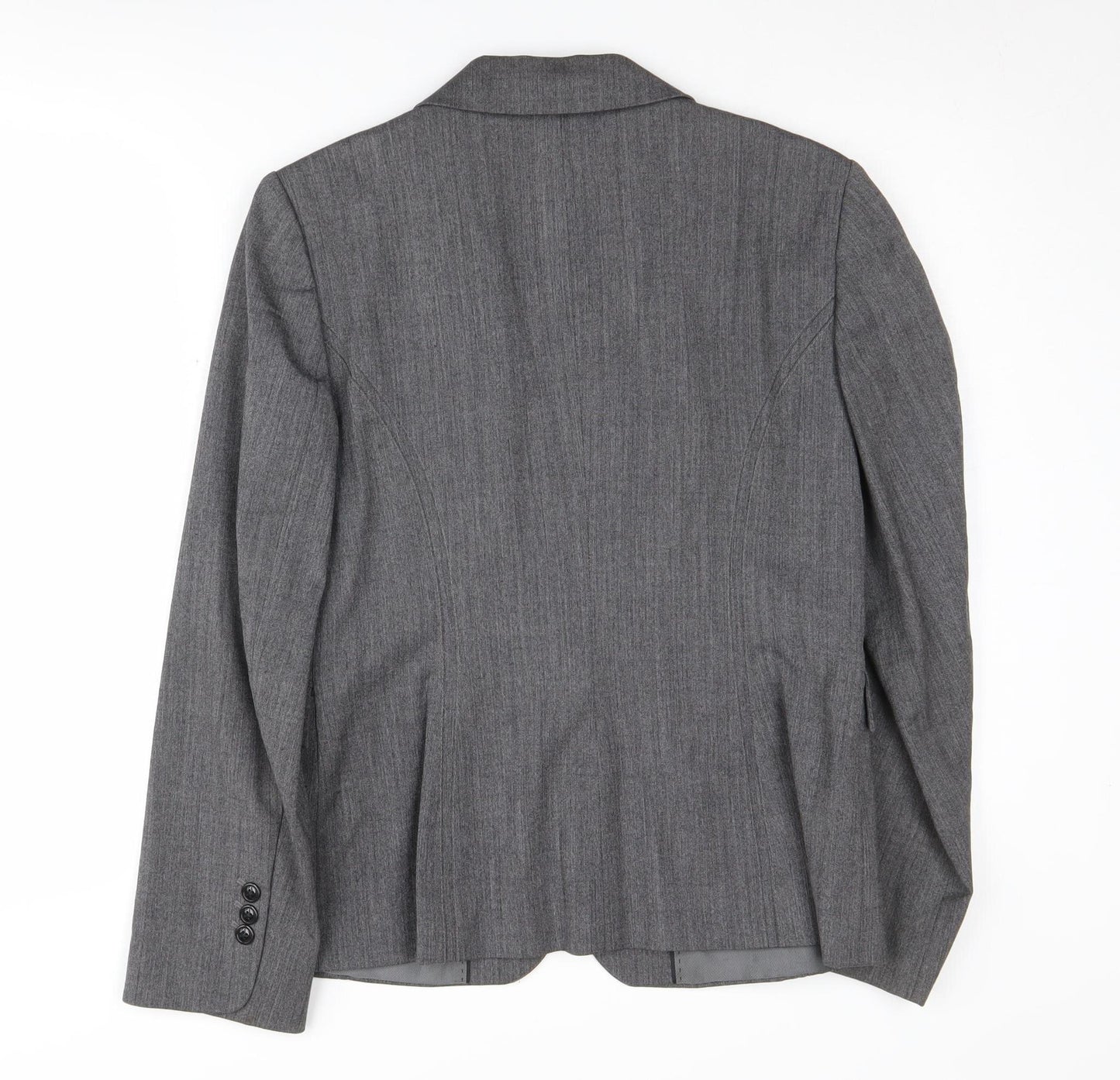 TM Lewin Women's Grey Blazer - Size 12 Regular Fit