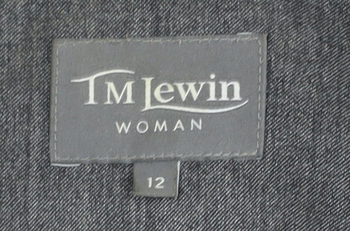 TM Lewin Women's Grey Blazer - Size 12 Regular Fit