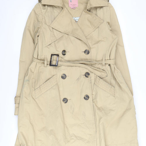 Ted Baker Women's Beige Trench Coat Size 6, Classic Style