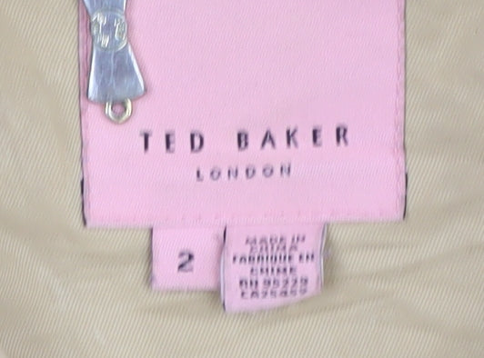 Ted Baker Women's Beige Trench Coat Size 6, Classic Style