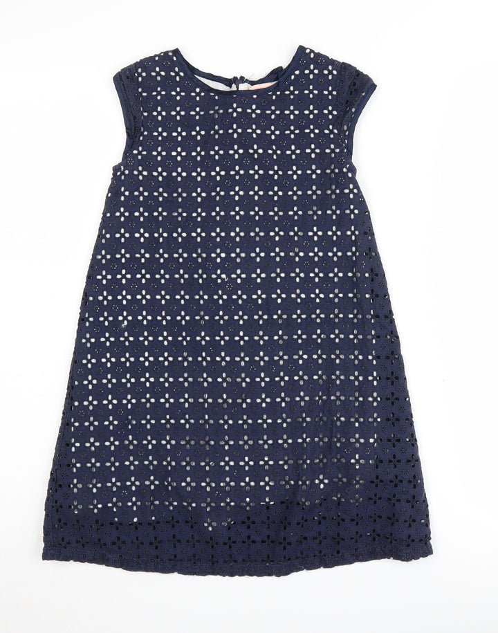 Jigsaw Girls Blue Floral Shift Dress 8-9 Years