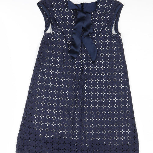Jigsaw Girls Blue Floral Shift Dress 8-9 Years