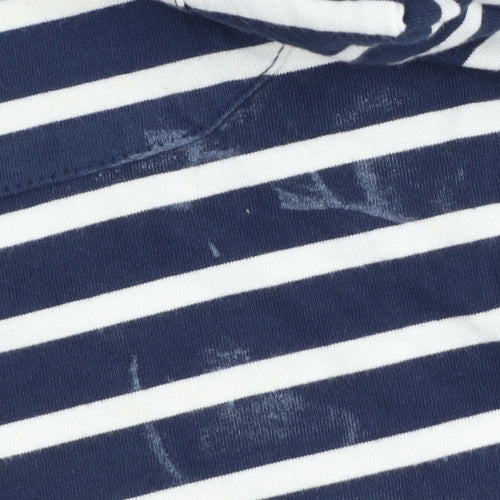 Weird Fish Women's Blue Striped T-Shirt Dress Size 10