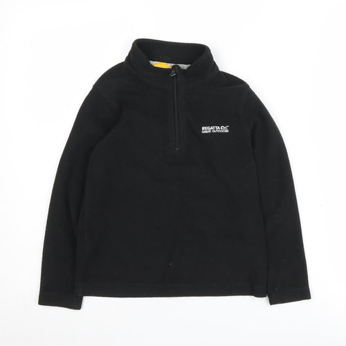 Regatta Boys Black Fleece 1/4 Zip Sweatshirt 7-8Y Outdoor