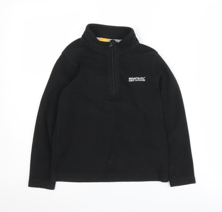 Regatta Boys Black Fleece 1/4 Zip Sweatshirt 7-8Y Outdoor