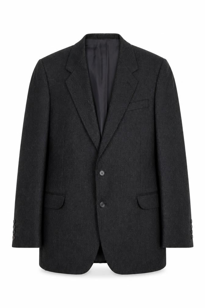 Front view of Austin Reed Men's Black Pinstripe Blazer Jacket 44