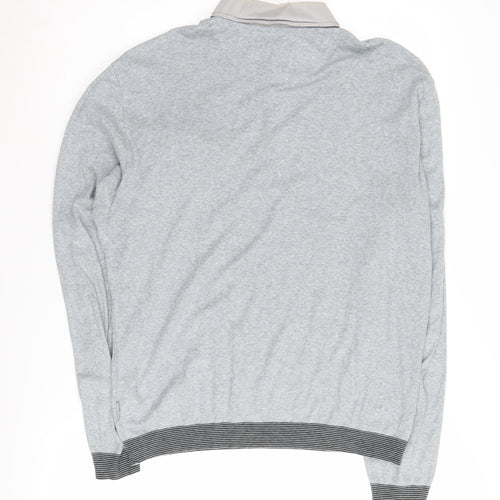 Ted Baker Men's Grey Collared Pullover Jumper M
