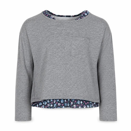 Abercrombie Kids Grey Girls Long Sleeve T-Shirt 7-8 Years