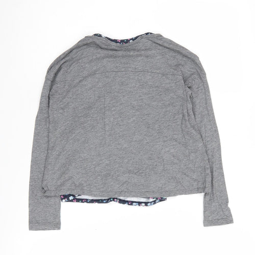 Abercrombie Kids Grey Girls Long Sleeve T-Shirt 7-8 Years